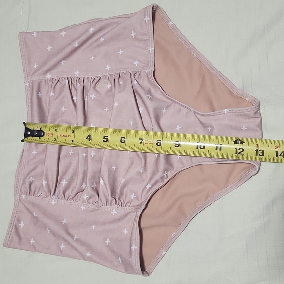 NWT KORTNI JEANE BlushSIZE M. Swim Bottoms with White Cross Pattern - Picture 11 of 11